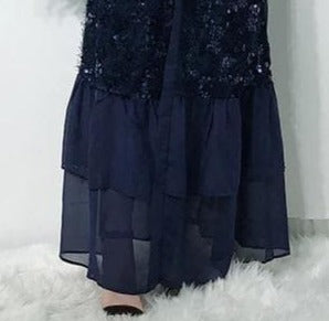 Abaya femme bleu nuit
