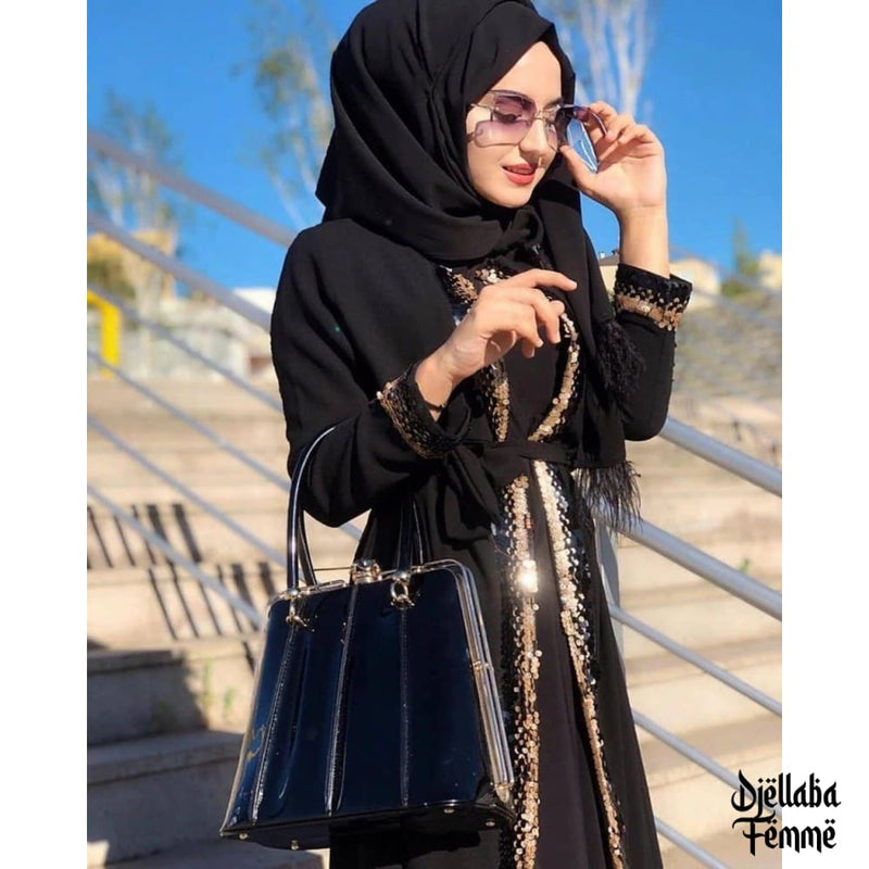 Abaya femme chic noir
