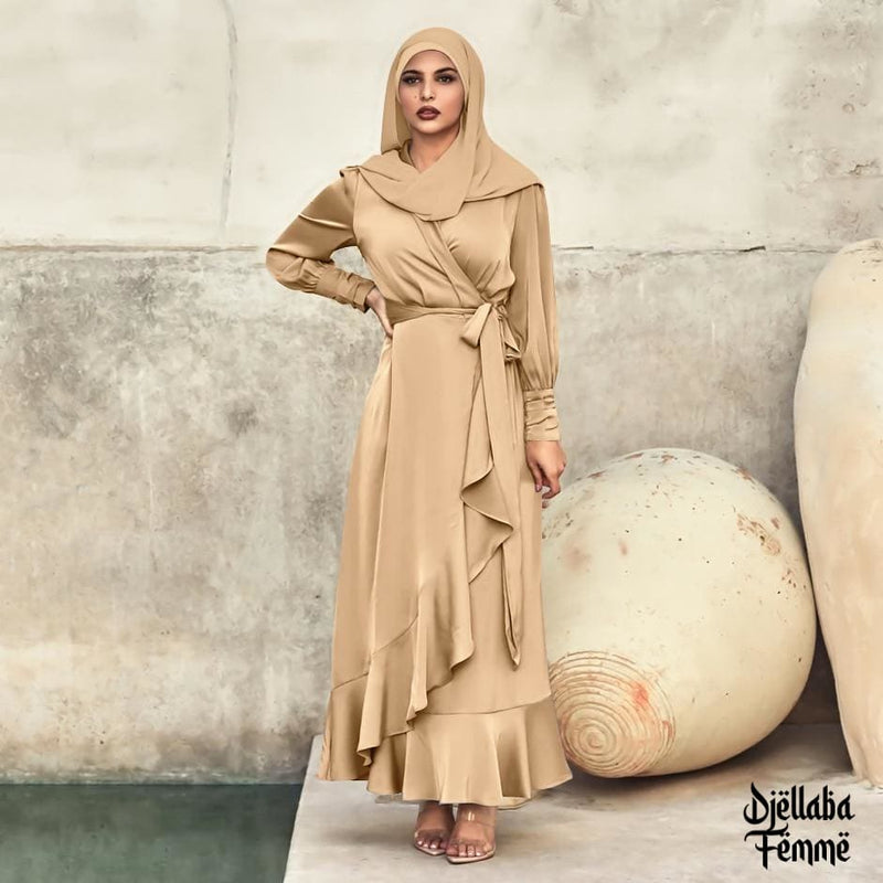 Abaya femme Dubaï beige