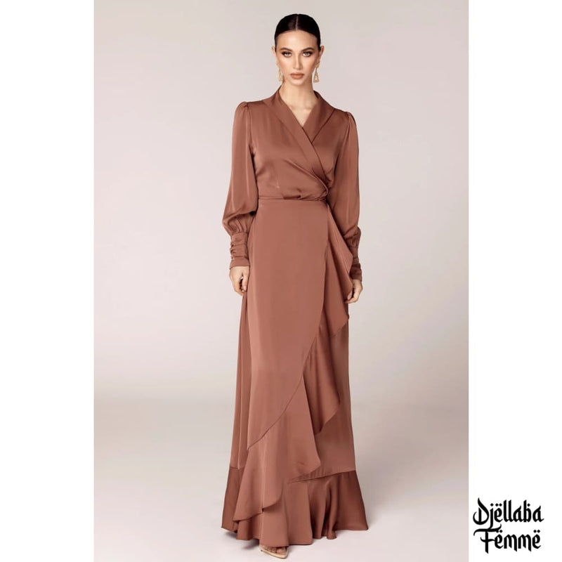 Abaya femme Dubaï brun
