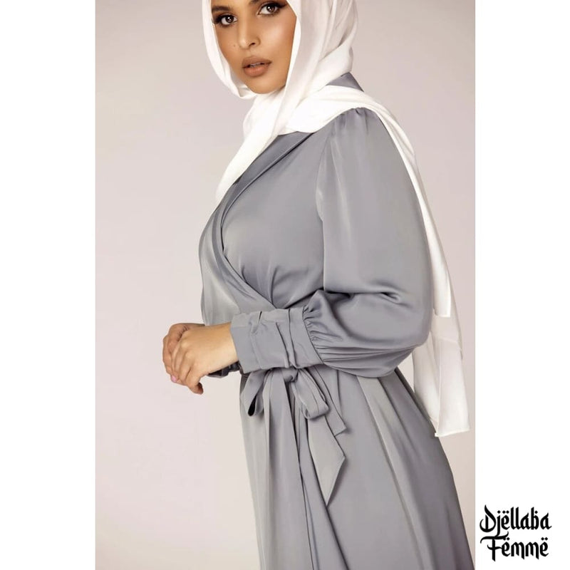Abaya femme Dubaï gris