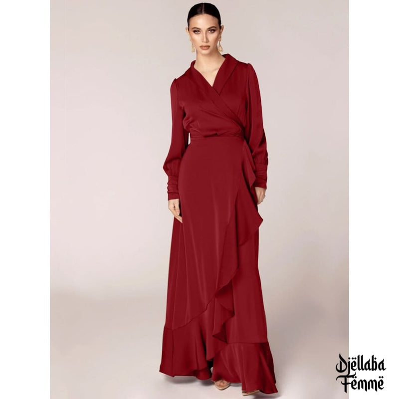 Abaya femme Dubaï rouge