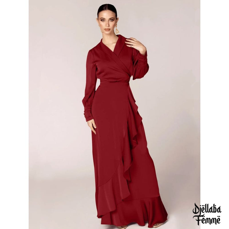 Abaya femme Dubaï rouge