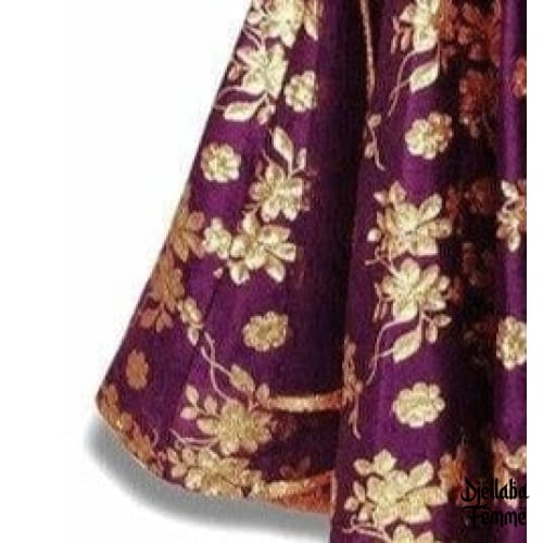 Abaya femme soirée violette