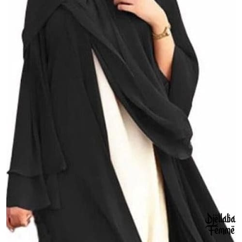 Abaya kimono femme noir