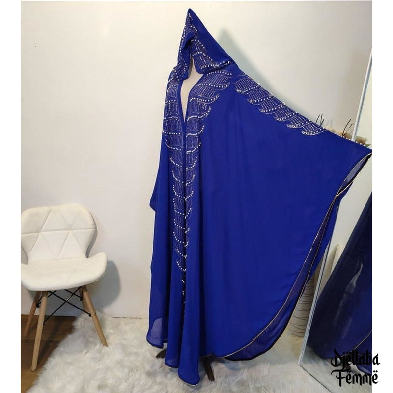 Caftan marocain bleu roi