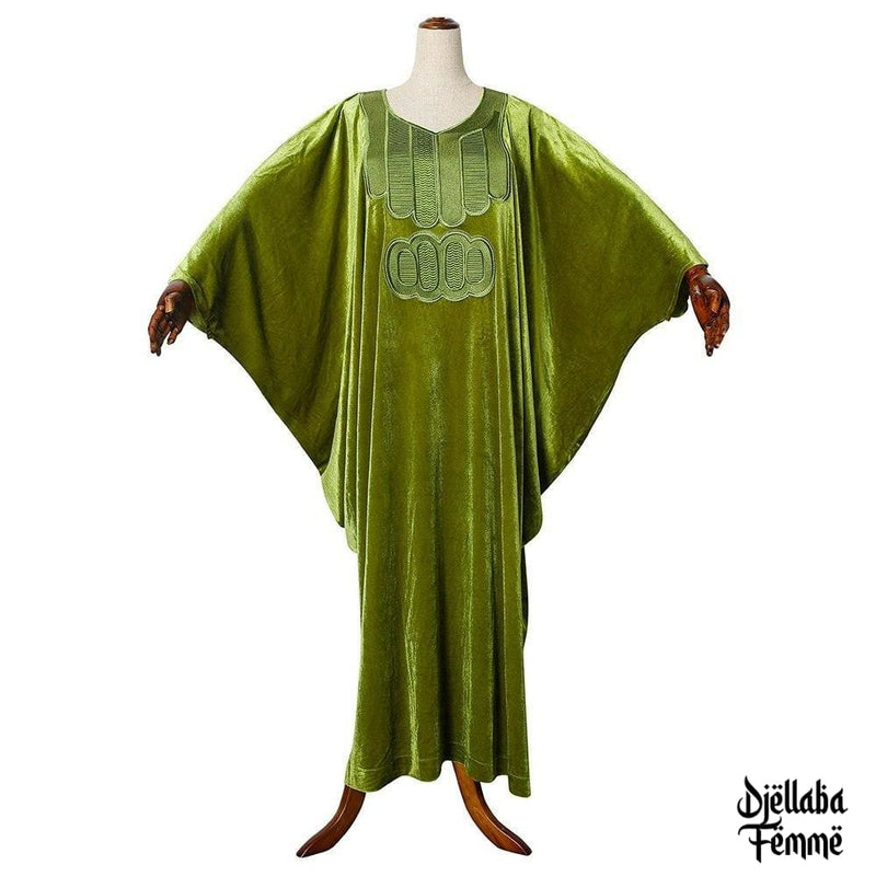 Djellaba africaine femme verte