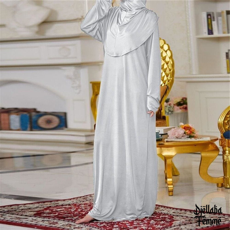 Djellaba avec Hijab blanche