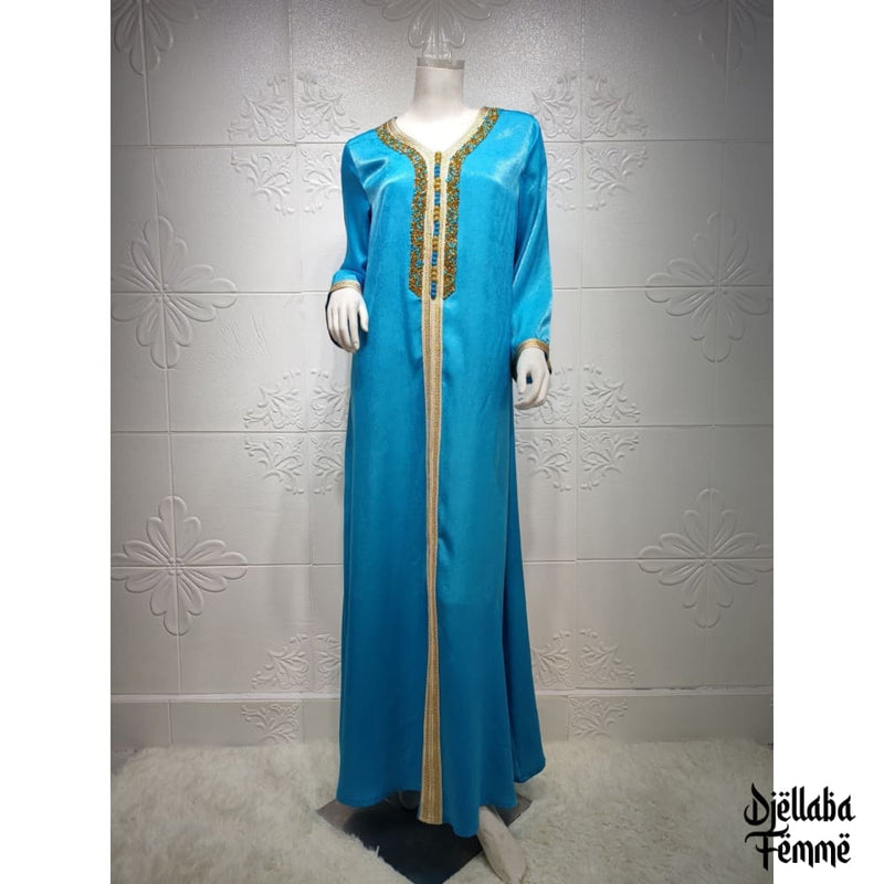 Djellaba Femme Algérie turquoise