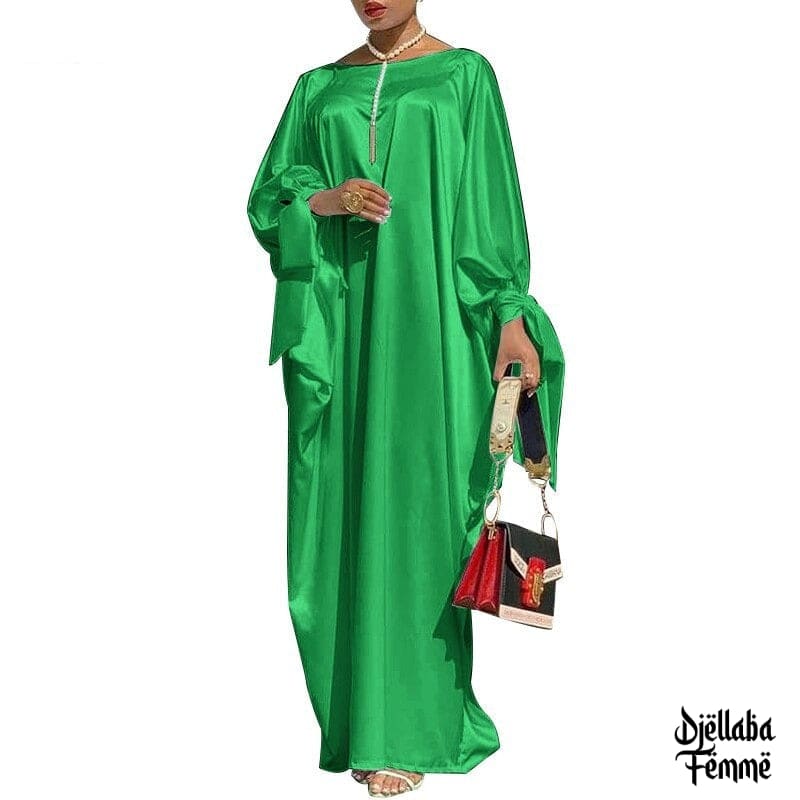 Djellaba Femme grande taille verte