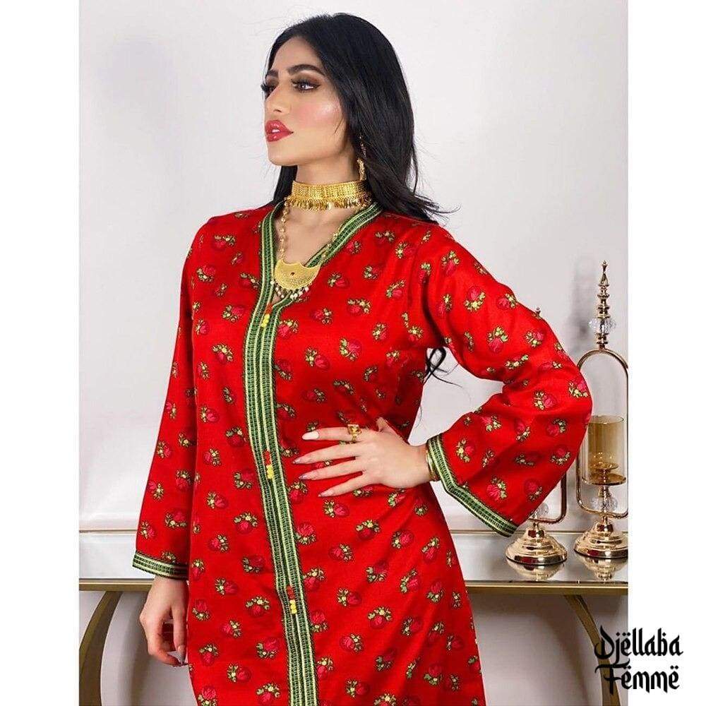 Djellaba rouge femme best sale