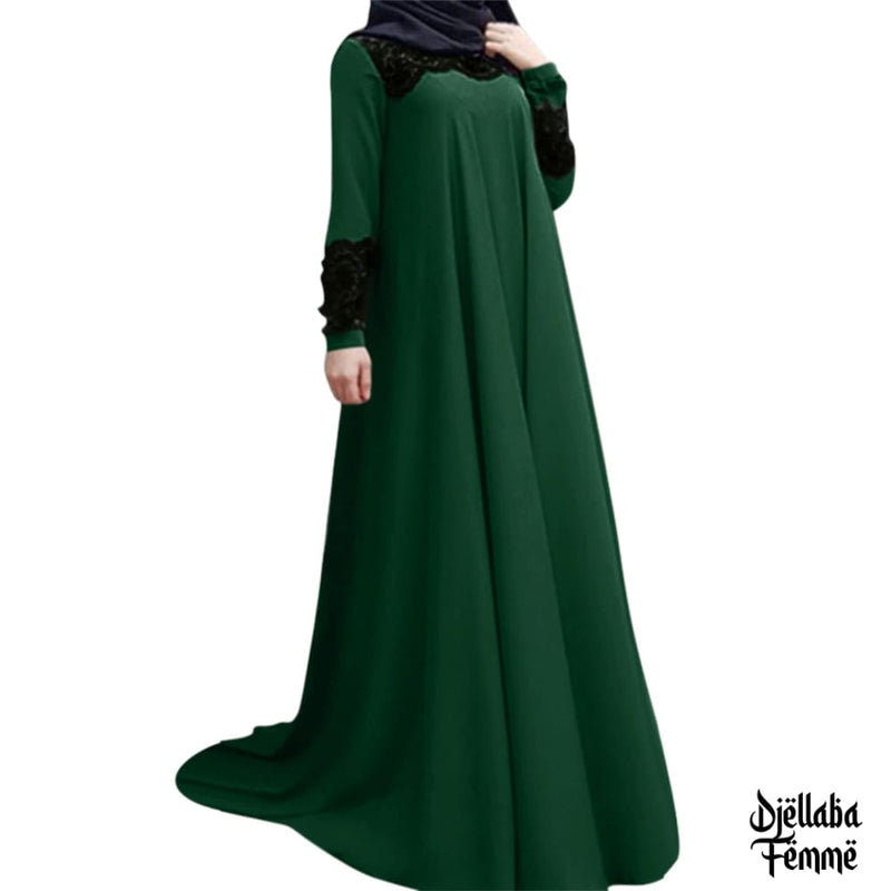 Djellaba pour femme Dubaï vert royal
