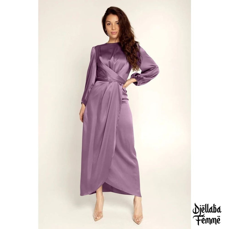 Vêtement femme abaya violet